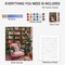 Bookshelf Book Theme Pink Library Paint by Numbers Kits for Adult - 16''W x 20''H